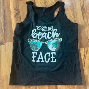 Resting Beach Face Tank
